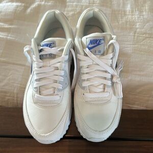 White and blue Nike Air Max